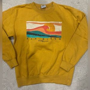 San Diego Graphic Mustard Crewneck Sweater